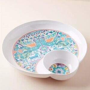 Anthropologie Hailee Melamine Chip & Dip Serving Platter